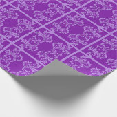 Lila Blätter Geschenkpapier (Ecke)