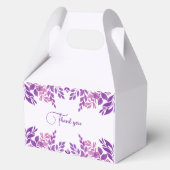 Lila Blätter Hochzeitthema Geschenkschachtel (Vorderseite)