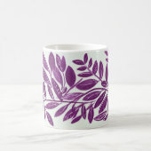 Lila Blätter Kaffeetasse (Mittel)