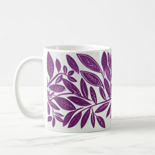 Lila Blätter Kaffeetasse (Links)