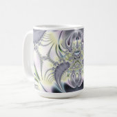 Lila Blätter Kaffeetasse (Vorderseite Links)