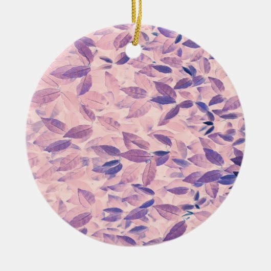 Lila Blätter Keramik Ornament (Vorne)