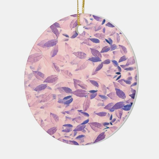 Lila Blätter Keramik Ornament (Links)