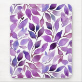 Lila Blätter Mousepad (Vorne)