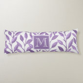 Lila Blätter Personalisiert Seitenschläferkissen (Rückseite)
