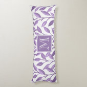 Lila Blätter Personalisiert Seitenschläferkissen (Rückseite (Vertikal))