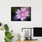 lila Blätter Poster (Heimbüro)