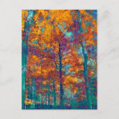 Lila Blätter Postkarte (Vorderseite)