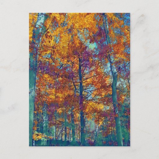 Lila Blätter Postkarte (Vorderseite)