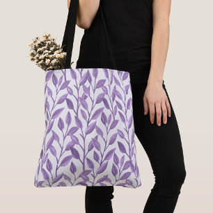 Lila Blätter Tasche