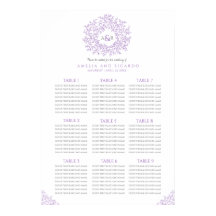 Lila Blätter umkreisen Hochzeitsstatusposter