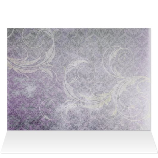 lila Blätter Winteraufenthaltskarte (Innenansicht Horizontal (Oben))