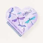Lila, blau, Aqua Dragonflies Custom Journal Notizblock (Vorderseite)