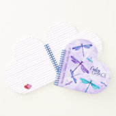 Lila, blau, Aqua Dragonflies Custom Journal Notizblock (Innenseite)