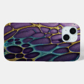 Lila, blau, aqua und gold Case-Mate iPhone hülle (Rückseite (Horizontal))