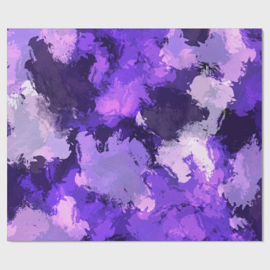 Lila Blau & Cool Moderne Elegantes Design Geschenkpapier (Flach)