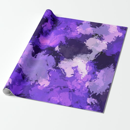 Lila Blau & Cool Moderne Elegantes Design Geschenkpapier (Ungerollt)