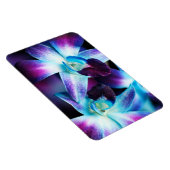 Lila & blau Dendrobium Orchideen Magnet (Rechte Seite)