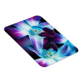 Lila & blau Dendrobium Orchideen Magnet (Rechte Seite)
