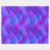 Lila Blau der dreieckigen geometrischen Gestaltung Fleecedecke (Vorderseite (Horizontal))