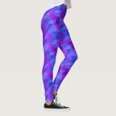 Lila Blau der dreieckigen geometrischen Gestaltung Leggings (Rechts)