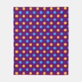 Lila Blau Gelb Punkte Design  Fleecedecke (Vorderseite)