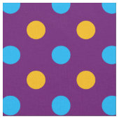 Lila Blau Gelb Punkte Design Stoff (Nahaufnahme)