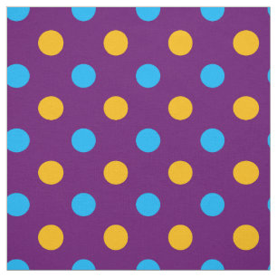 Lila Blau Gelb Punkte Design Stoff