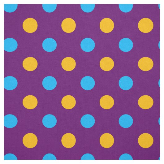 Lila Blau Gelb Punkte Design Stoff (Muster)