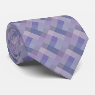 Lila Blau Geometrisches Muster Krawatte