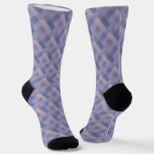Lila Blau Geometrisches Muster Socken (Gewinkelt)