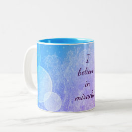 Lila / Blau glauben an Wunder Frostgestaltung Zweifarbige Tasse