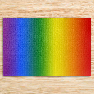 Lila-blau-grün-gelb-orangefarbener Regenbogen Ombr Puzzle