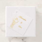 Lila & blau Iris Wasserfarbenhochzeit Geschenkanhänger (Mit Box)