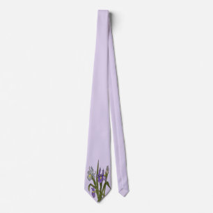 Lila & blau Iris Wasserfarbenhochzeit Krawatte