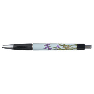 Lila & blau Iris Wasserfarbenhochzeit Kugelschreiber
