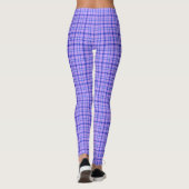 Lila Blau Kariertes Klassisches Muster Hell Leggings (Rückseite)