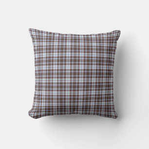 Lila-blau kariertes Tartan Retro-Farben Kissen