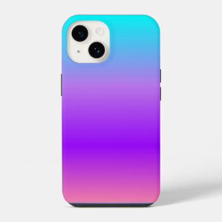 Lila Blau Ombre iPhone 14 Hülle
