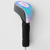Lila Blau Pink Paint Splash Monogram Golf Headcover (angewinkelt)
