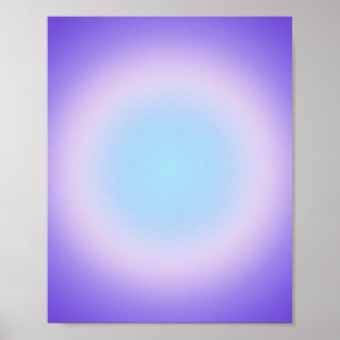 Lila Blau Rosa Aura Farbverlauf Poster