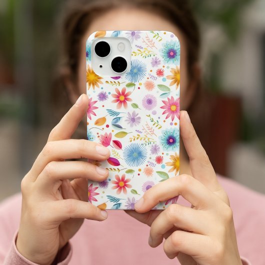 Lila Blau Rosa Boho Wildblume Case-Mate iPhone Hülle