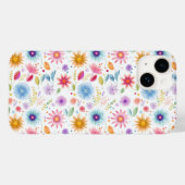 Lila Blau Rosa Boho Wildblume Case-Mate iPhone Hülle (Rückseite (Horizontal))