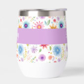 Lila Blau Rosa Boho Wildblume Personalisiert (Links)