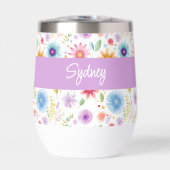 Lila Blau Rosa Boho Wildblume Personalisiert (Vorderseite)