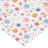 Lila Blau Rosa Boho Wildblume Tischdecke (Schrägansicht)