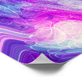 Lila, blau, rosa Flüssigkeiten Kunst Poster (Ecke)