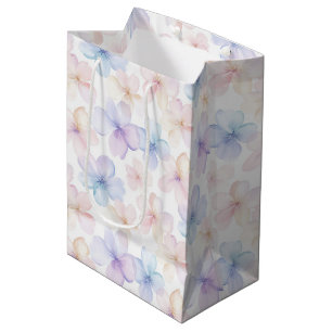 Lila Blau Rosa Mädchenhafte Blumen Geburtstag Mittlere Geschenktüte