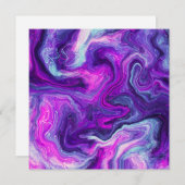 Lila, blau, rosa Marmorflüssigkeit Kunst Miss Sie (Vorne/Hinten)