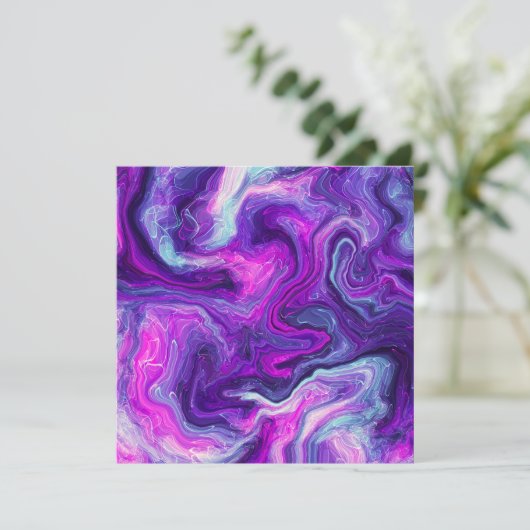 Lila, blau, rosa Marmorflüssigkeit Kunst Miss Sie (Stehend Vorderseite)